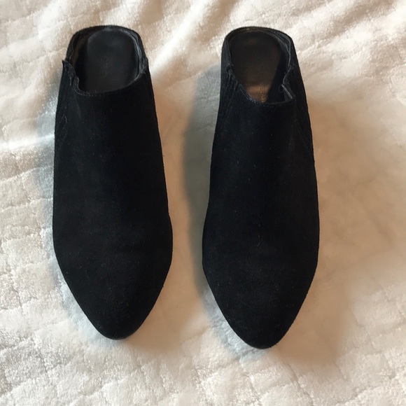 BCBG Shoes - BCBG black suede mules- size 8.5